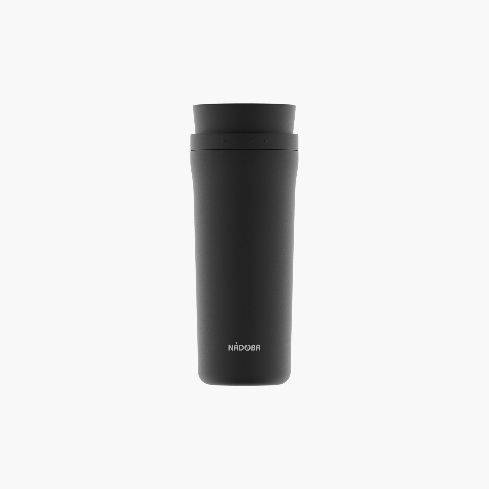 Thermal mug, black, 0.5 l, Juta