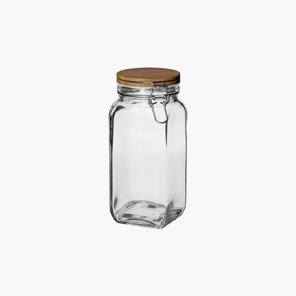 Storage jar with lock & bamboo lid l, 1,6l, Dáša