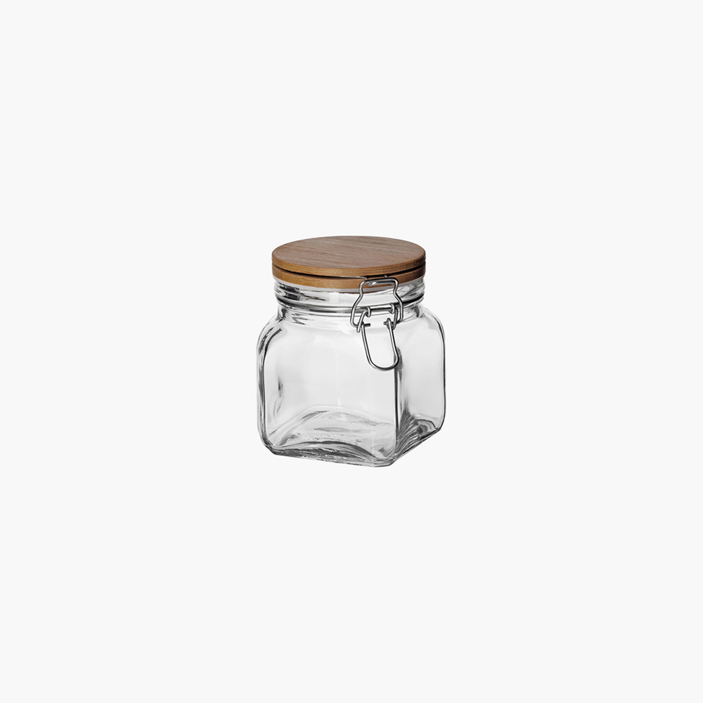 Storage jar with lock & bamboo lid s, 0,7l, Dáša